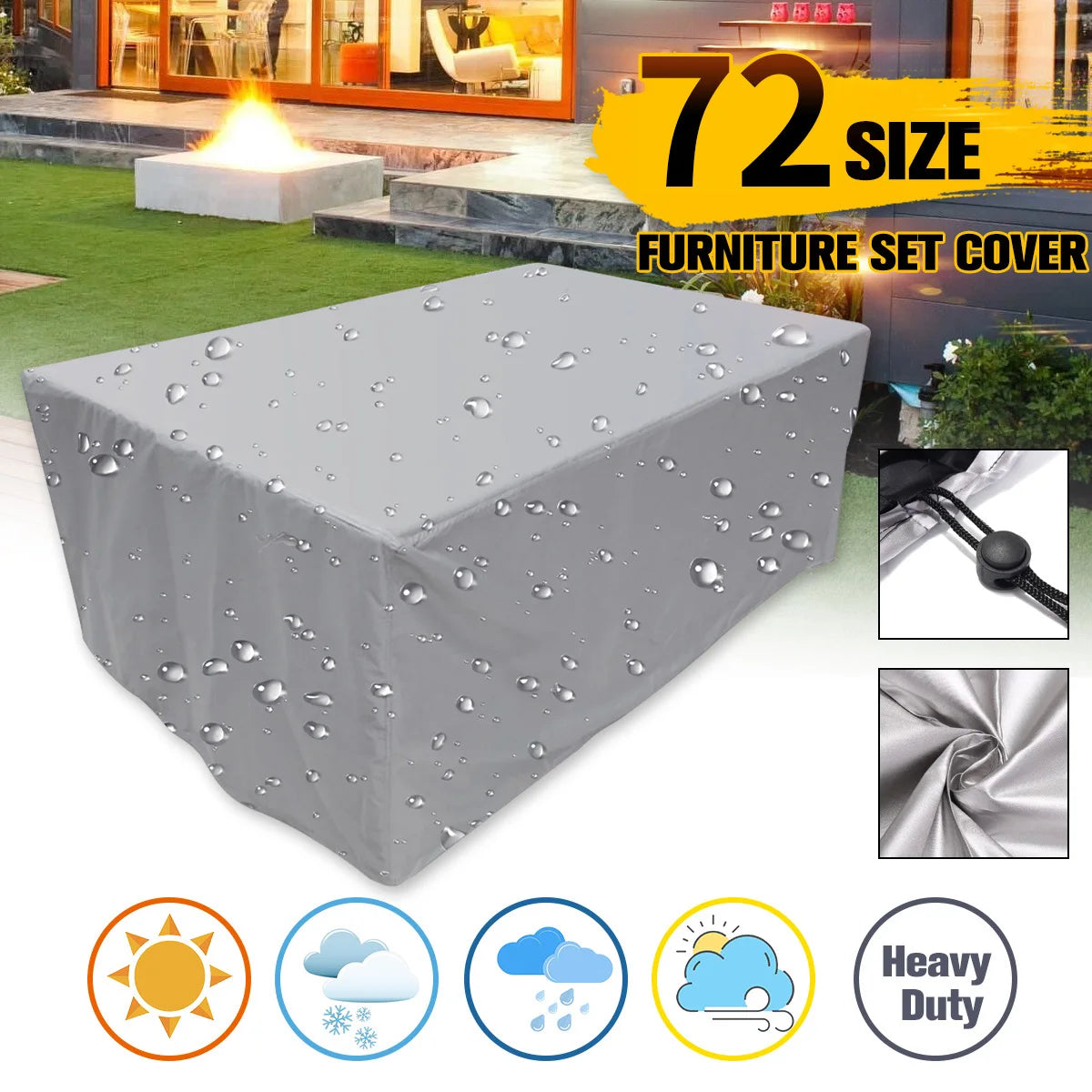 Housse imperméable pour mobilier de jardin – plusieurs tailles - APPRO-DISTRI