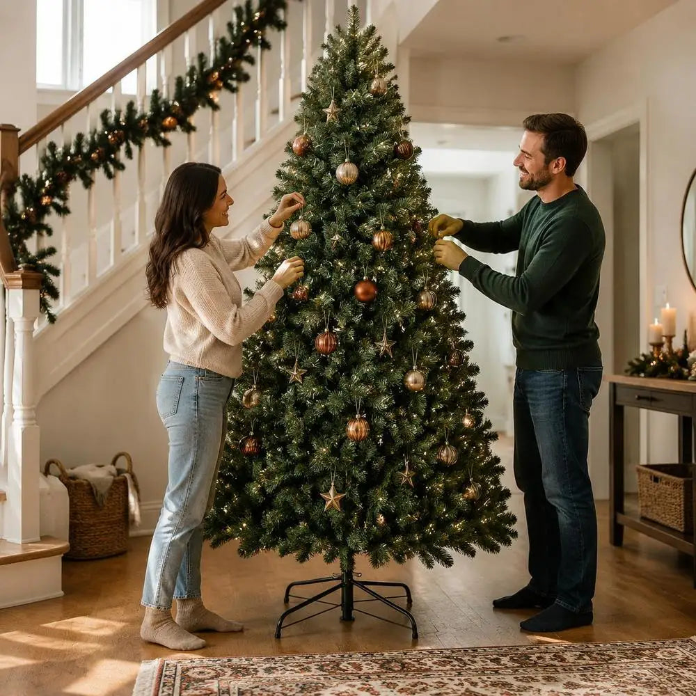 Sapin de Noël artificiel 220 cm – 1 346 pointes et pied métal - APPRO-DISTRI