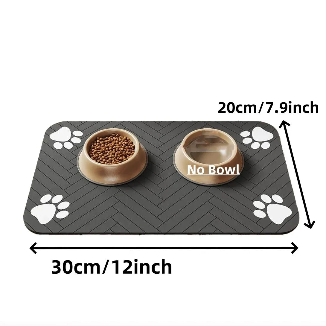 Tapis absorbant antidérapant pour gamelles