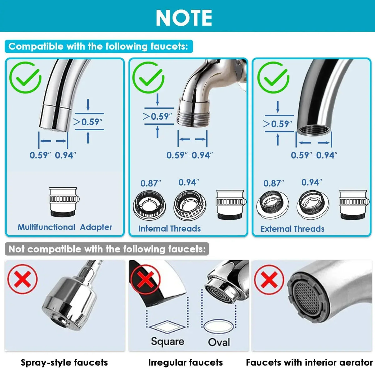 Filtre à eau pour robinet à charbon actif – Gris clair