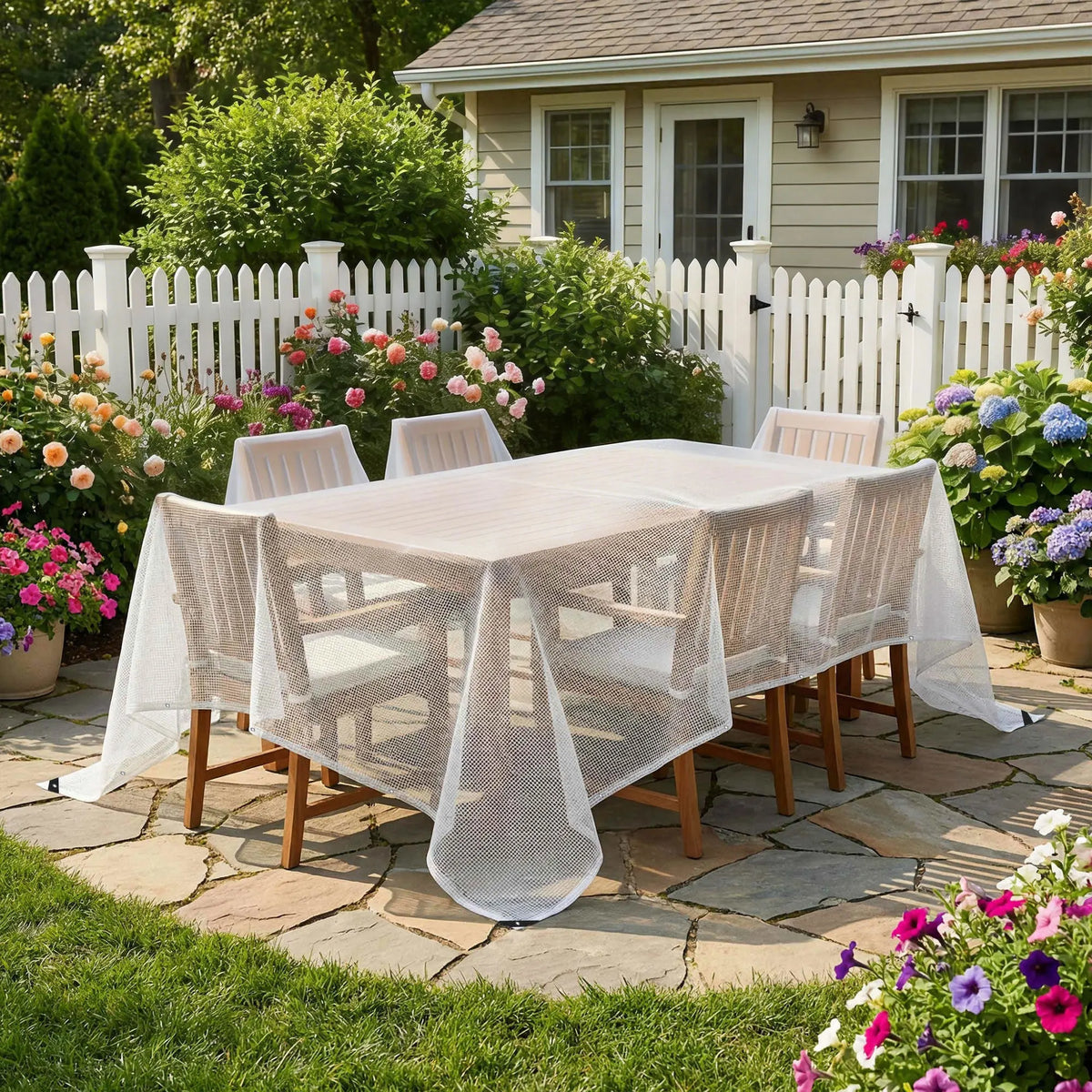 Bâche imperméable blanche Outsunny 6 × 4 m, 140 g/m² - APPRO-DISTRI