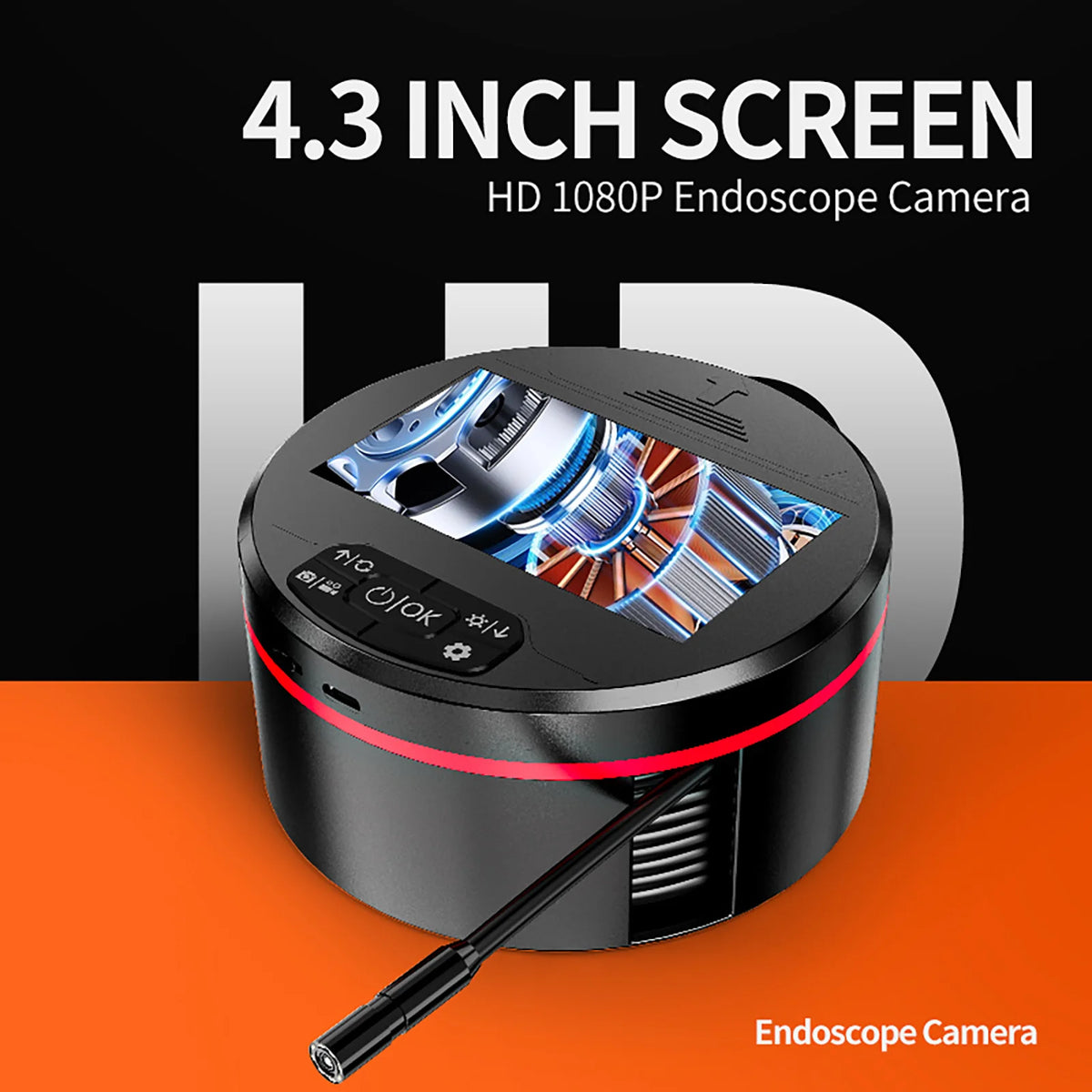 Caméra d’inspection 8 mm avec écran 4,3 pouces – SC12-80