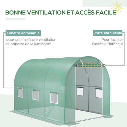 Bâche de remplacement pour serre tunnel 3 × 2 × 2 m – Outsunny - APPRO-DISTRI